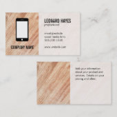 Carte De Visite Grain de bois / Technologie 2 (Devant / Derrière)