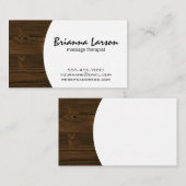 Carte De Visite Grain de bois | Thérapeute de massage (Devant / Derrière)