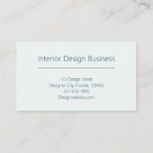 Carte De Visite Grain de bois Turquoise blanc Rustique texture (Dos)