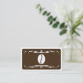 Carte De Visite grain de café de mod (couleur personnalisable) (Debout devant)