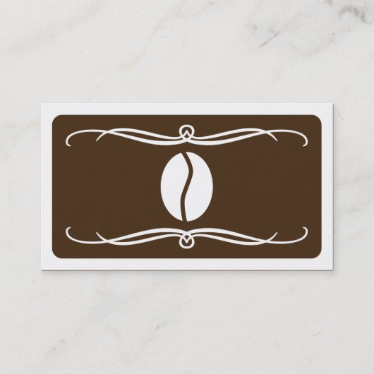 Carte De Visite grain de café de mod (couleur personnalisable) (Devant)