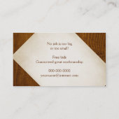 Carte De Visite Grain de chêne (Dos)