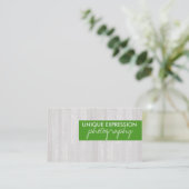 Carte De Visite Grain en bois (Debout devant)