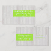 Carte De Visite Grain en bois (Devant / Derrière)