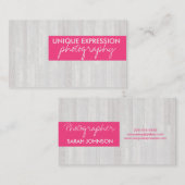 Carte De Visite Grain en bois (Devant / Derrière)