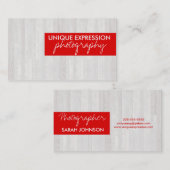 Carte De Visite Grain en bois (Devant / Derrière)