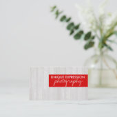 Carte De Visite Grain en bois (Debout devant)