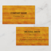 Carte De Visite Grain en bois moderne professionnel (Devant / Derrière)
