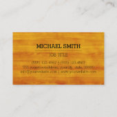 Carte De Visite Grain en bois moderne professionnel (Dos)