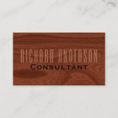 Carte De Visite Grain en bois professionnel élégant moderne (Devant)