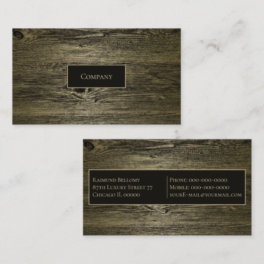 Carte De Visite Grain Gold Luxury (Devant / Derrière)