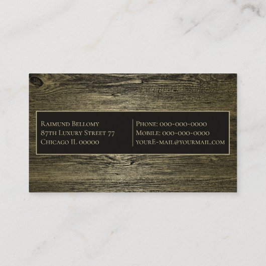 Carte De Visite Grain Gold Luxury (Dos)