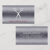 Carte De Visite Grain métallique | Cheveux (Devant / Derrière)