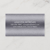 Carte De Visite Grain métallique | Initiales (Dos)