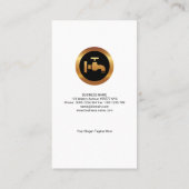 Carte De Visite Grain saisissant en bois d'eau bleue d'icône de (Dos)