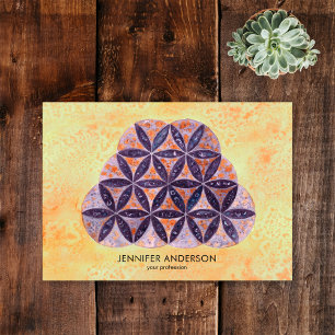 Carte De Visite Graine de vie orange violet