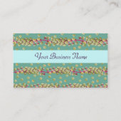 Carte De Visite GRAINES BLANCHES , bleu clair jaune vert rose viol (Dos)