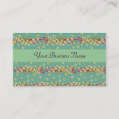 Carte De Visite GRAINES BLANCHES , jaune clair  vert rose (Dos)