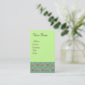 Carte De Visite GRAINES BLANCHES , jaune clair vert rose (Debout devant)
