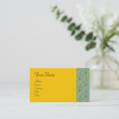 Carte De Visite GRAINES BLANCHES, vert clair vert rose (Debout devant)