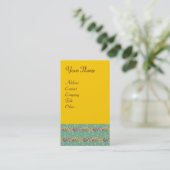 Carte De Visite GRAINES BLANCHES, vert clair vert rose (Debout devant)