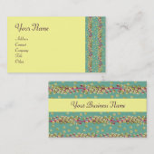 Carte De Visite GRAINES BLANCHES, vert clair vert rose (Devant / Derrière)