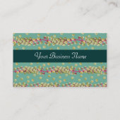 Carte De Visite GRAINES BLANCHES, vert clair vert rose (Dos)