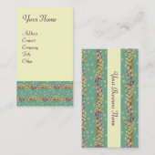 Carte De Visite GRAINES BLANCHES, vert clair vert rose (Devant / Derrière)