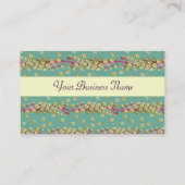 Carte De Visite GRAINES BLANCHES, vert clair vert rose (Dos)