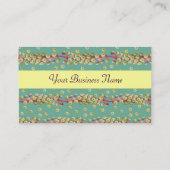 Carte De Visite GRAINES BLANCHES, vert clair vert rose violet (Dos)