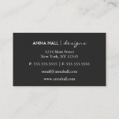 Carte De Visite Graines florales et d'huile d'or modernes (Dos)