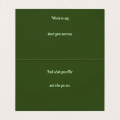 Carte De Visite Graines vertes (Intérieur déplié)