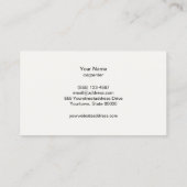 Carte De Visite Grains de bois foncé Menuiserie rustique (Dos)