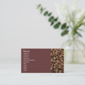 Carte De Visite Grains de café (Debout devant)