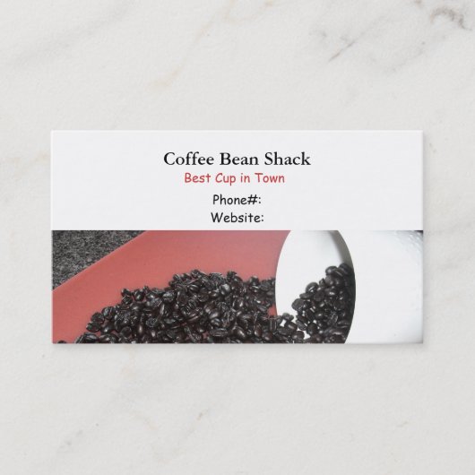 Carte De Visite Grains de café (Devant)