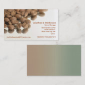 Carte De Visite Grains de café (Devant / Derrière)