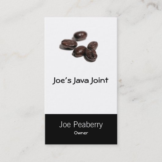 Carte De Visite Grains de café (Devant)