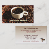 Carte De Visite Grains de café (Devant / Derrière)