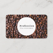 Carte De Visite Grains de café bruns (Devant)
