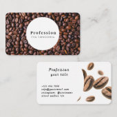 Carte De Visite Grains de café bruns (Devant / Derrière)
