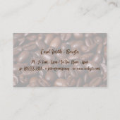 Carte De Visite Grains de Café | Café Restaurant (Dos)