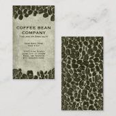 Carte De Visite grains de café de cacao (Devant / Derrière)