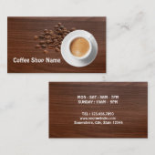 Carte De Visite Grains de café mignons de café (Devant / Derrière)