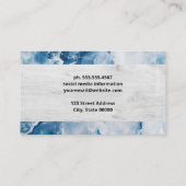 Carte De Visite Graisse en bois de marbre bleu (Dos)