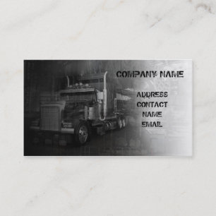 Carte De Visite grand camion dans le gris