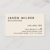 Carte De Visite Grand Cheval noir blanc nuage fumé minimal (Dos)