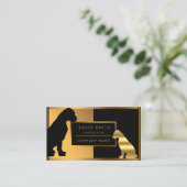 Carte De Visite Grand Chien professionnel de luxe Ajouter votre te (Debout devant)