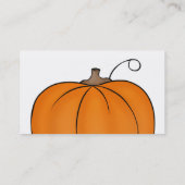 Carte De Visite Grand citrouille d'automne (Dos)