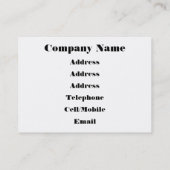 CARTE DE VISITE GRAND DANE (Dos)