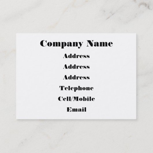 CARTE DE VISITE GRAND DANE (Dos)